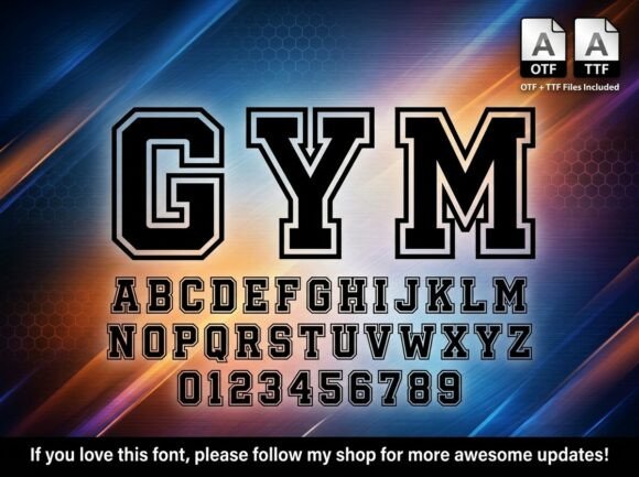 Gym: The Ultimate Bold Athletic Display Font
