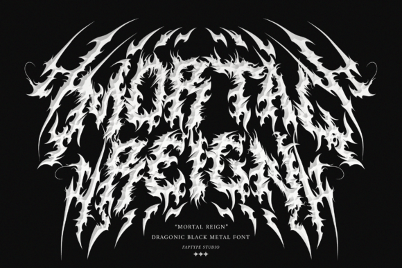 Mortal Reign: A Dragonic Typeface for Extreme Design