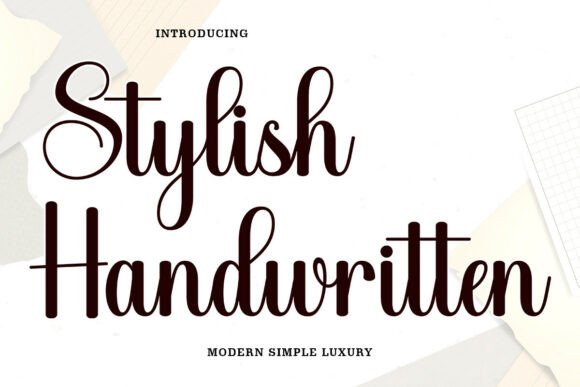 Stylish Handwritten: A Font That Captures Elegance and Warmth